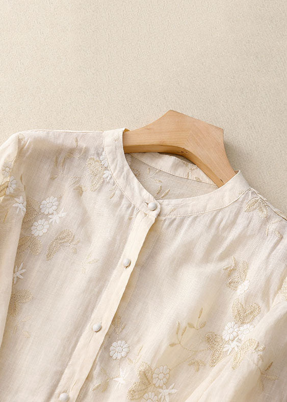 Hayley Chic Embroidered Blouse | Women's Summer Long Sleeve Top