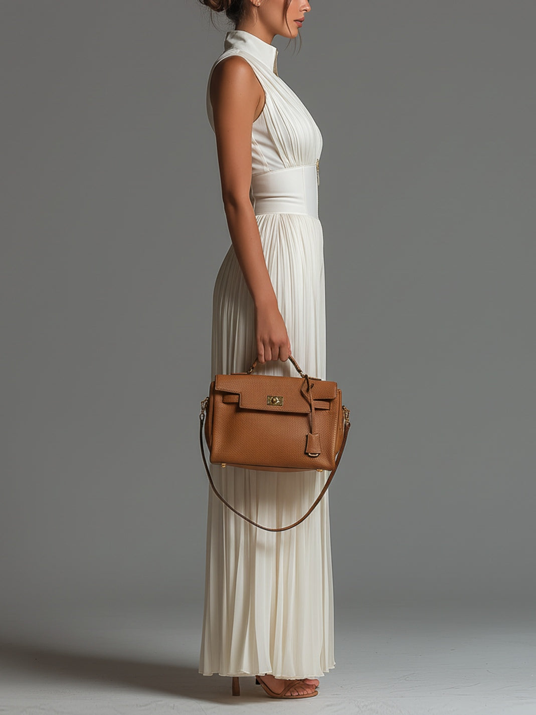 Chiffon Pleated Wide-Leg Set | Women's Outfit