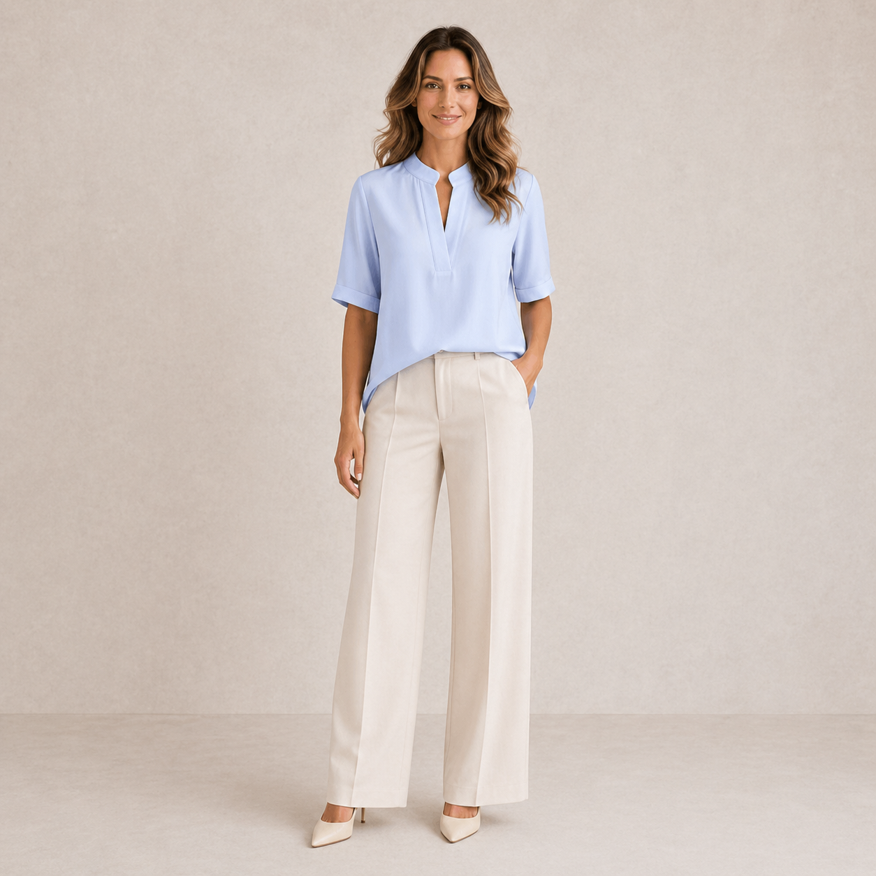 Elegant Blouse with Subtle Collar | Women's Blouse