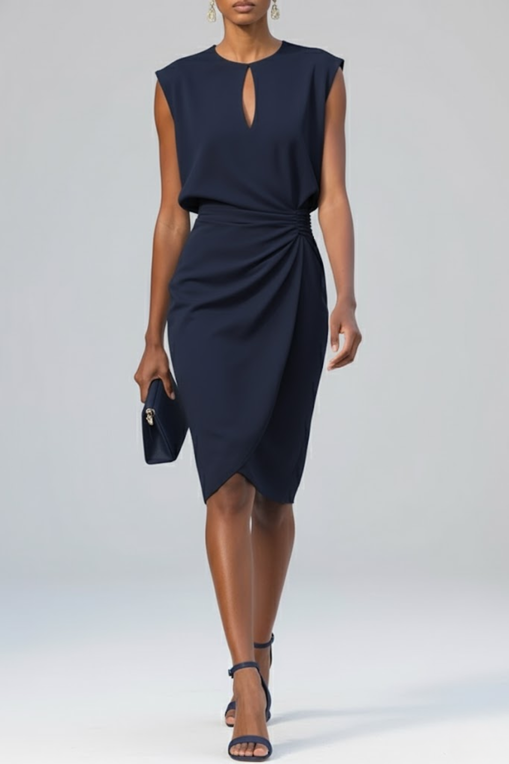 Elegant Midi Dress | Women's Summer Cocktail Dress