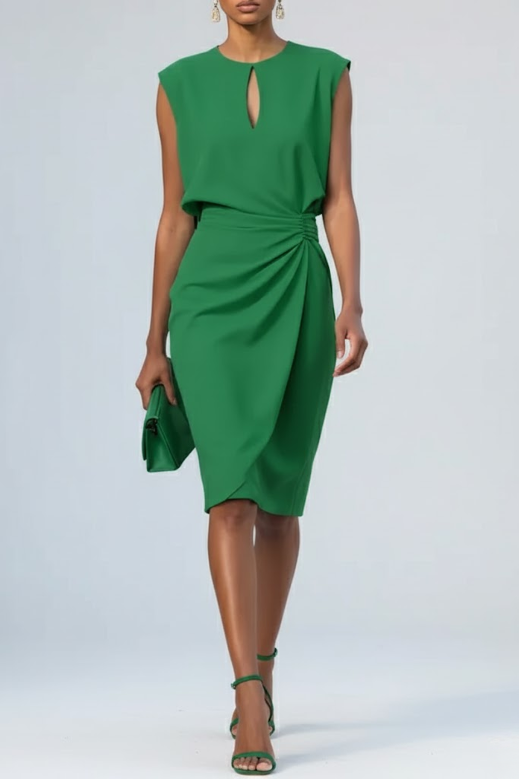 Elegant Midi Dress | Women's Summer Cocktail Dress
