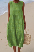 Elara Sleeveless Embroidered Dress | Women's Dress