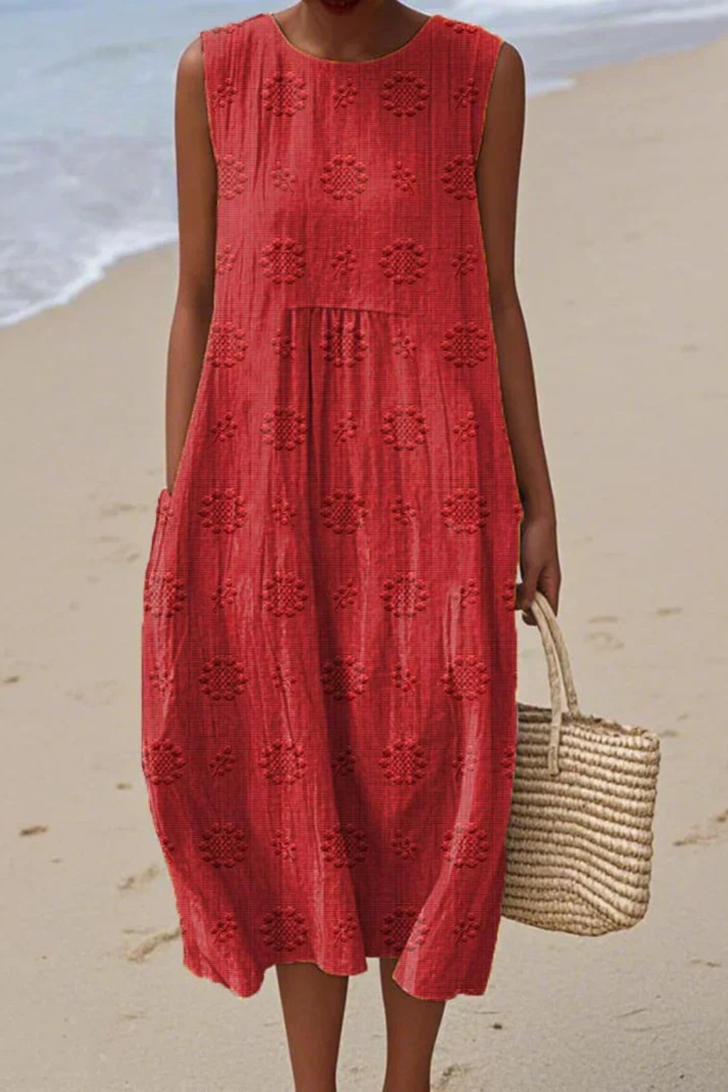 Elara Sleeveless Embroidered Dress | Women's Dress