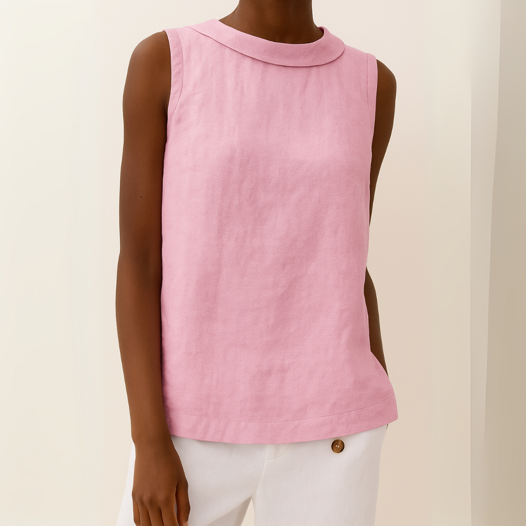 Camilla Sleeveless Roll Collar Top | Women's Top