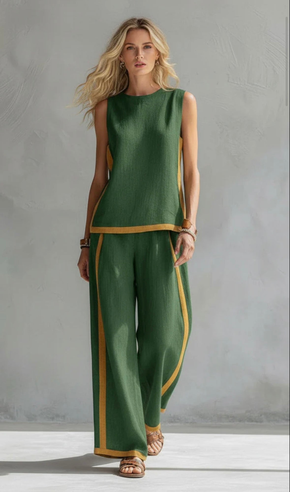 Elegant Women's Loungewear Two Piece Set | Casual Vest and Pant