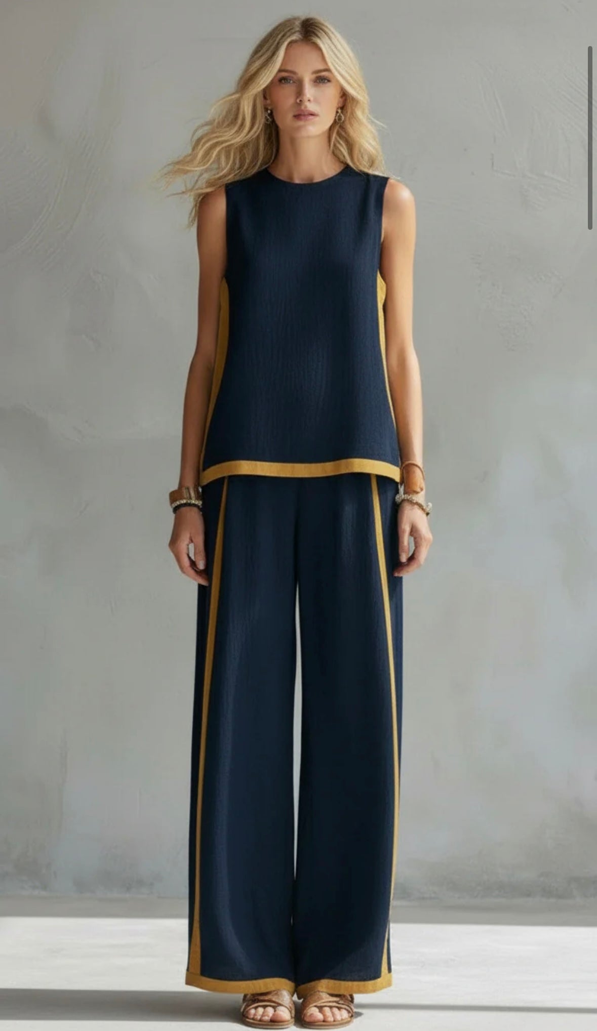 Elegant Women's Loungewear Two Piece Set | Casual Vest and Pant