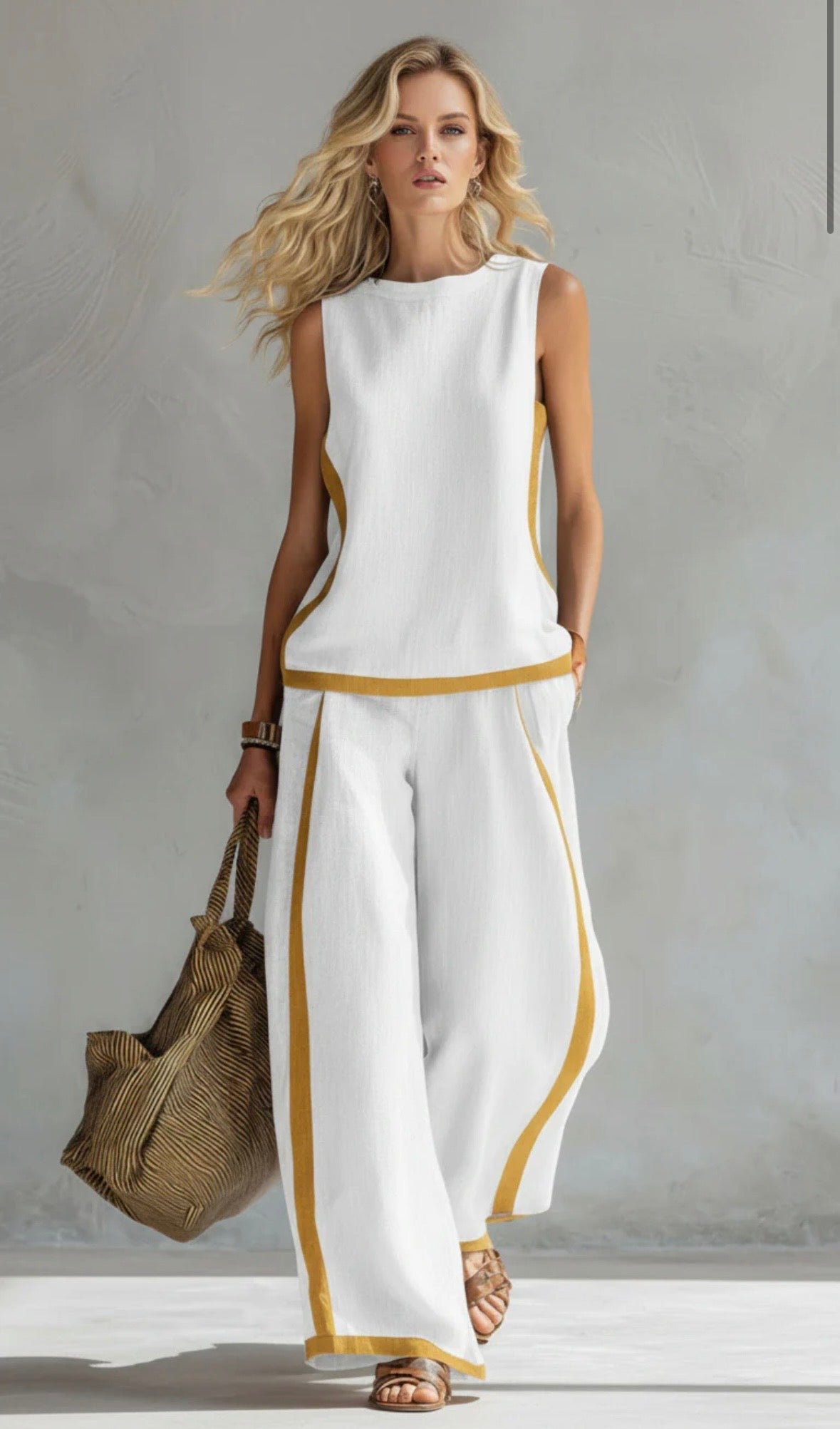Elegant Women's Loungewear Two Piece Set | Casual Vest and Pant