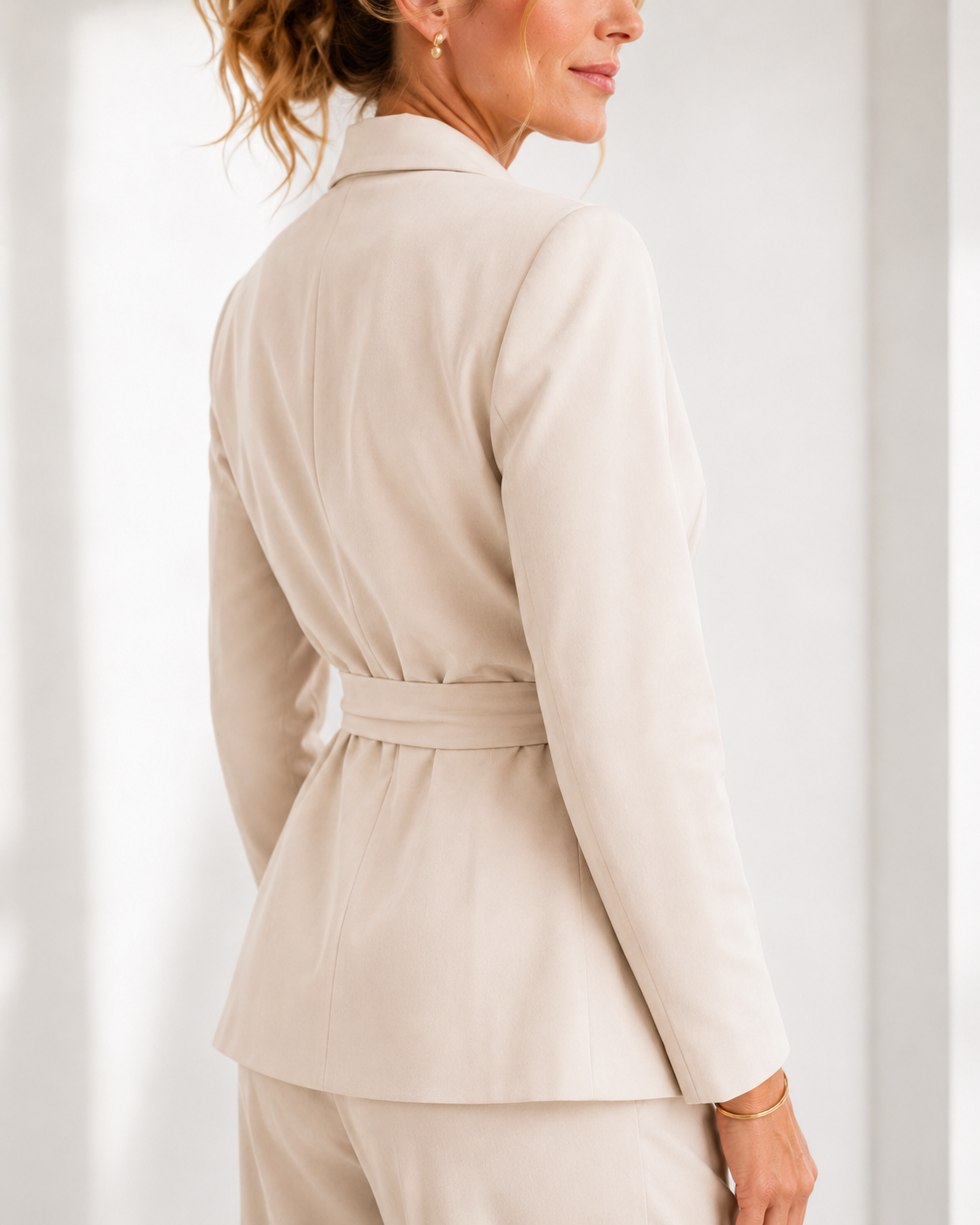 Elegant Women's Set | Two Piece Jacket and Wide Trousers