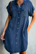 Elenore Tailored Denim Dress  | Women's Denim Dress