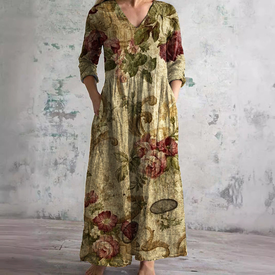 Floral Whimsy Boho Maxi Dress | Women's Fashion Dress