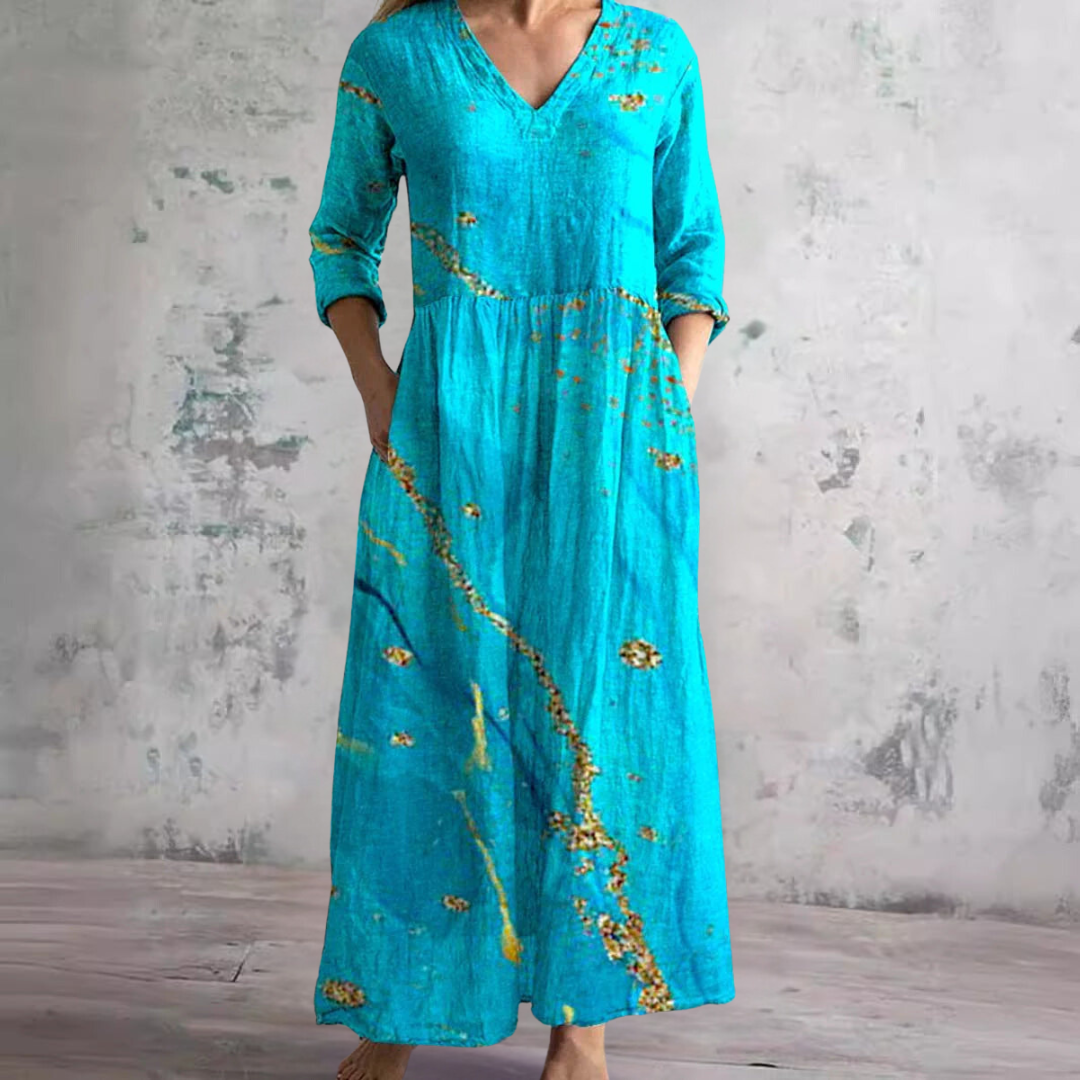Floral Whimsy Boho Maxi Dress | Women's Fashion Dress