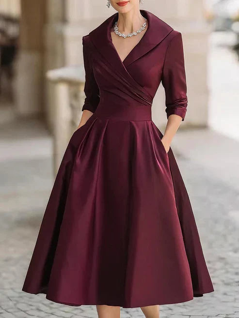 Isabela Midi Dress | Women's Fitted Black Dress