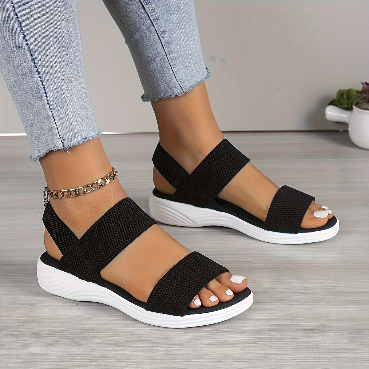 Faye Lightweight Stretch Sandals | Women's Comfort Footwear