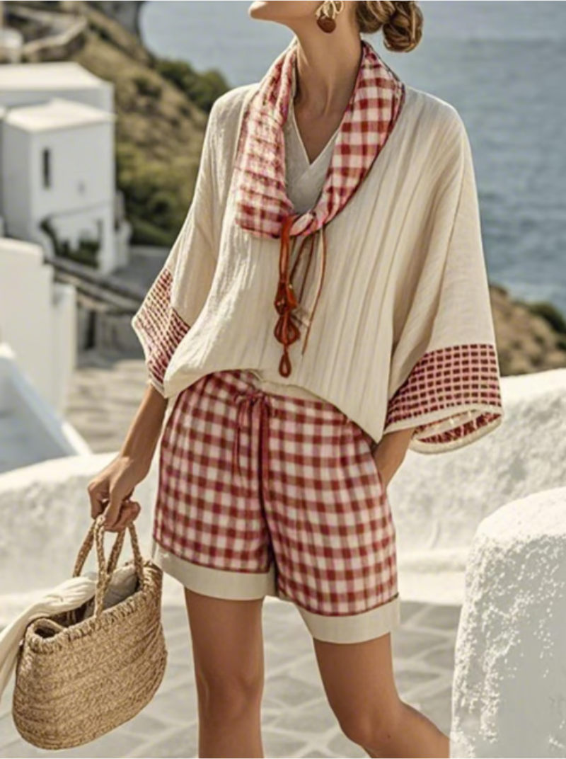 Gingham Lounge Set | Women's Loungewear Set