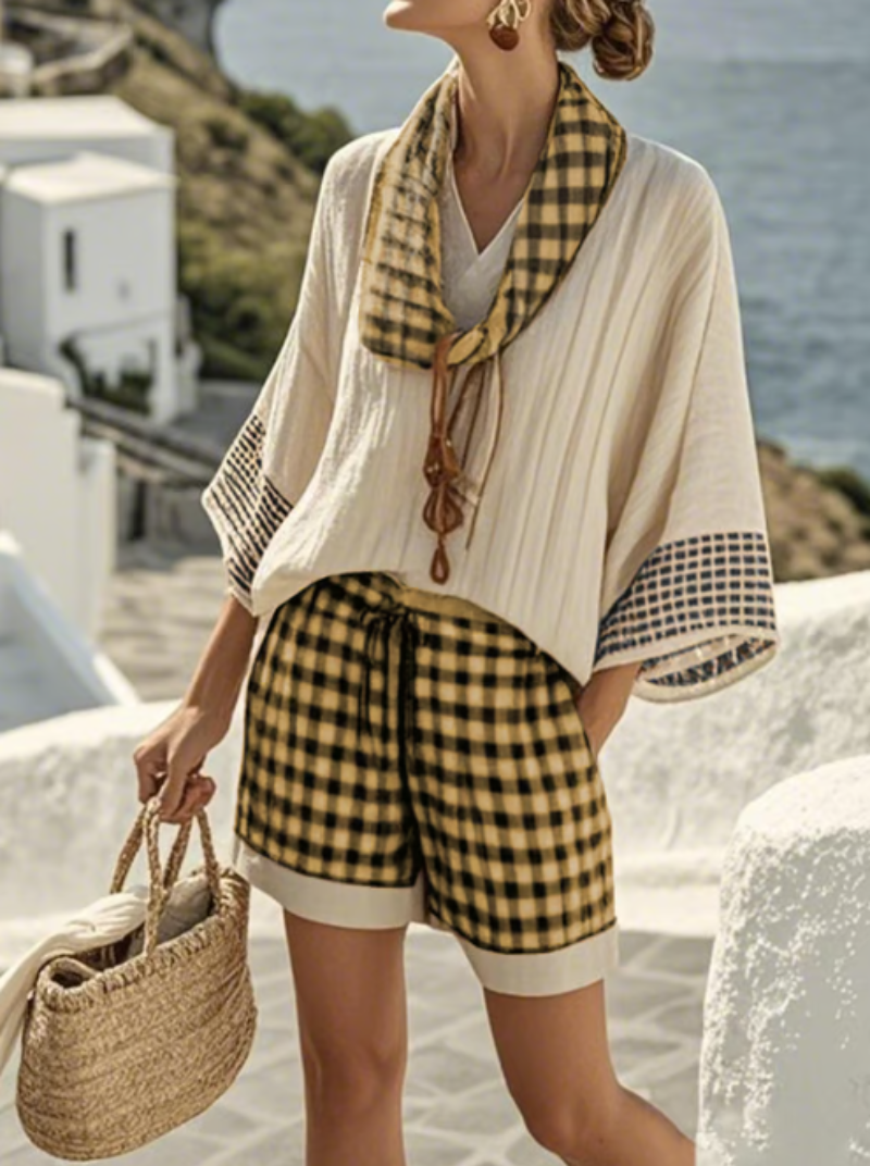 Gingham Lounge Set | Women's Loungewear Set
