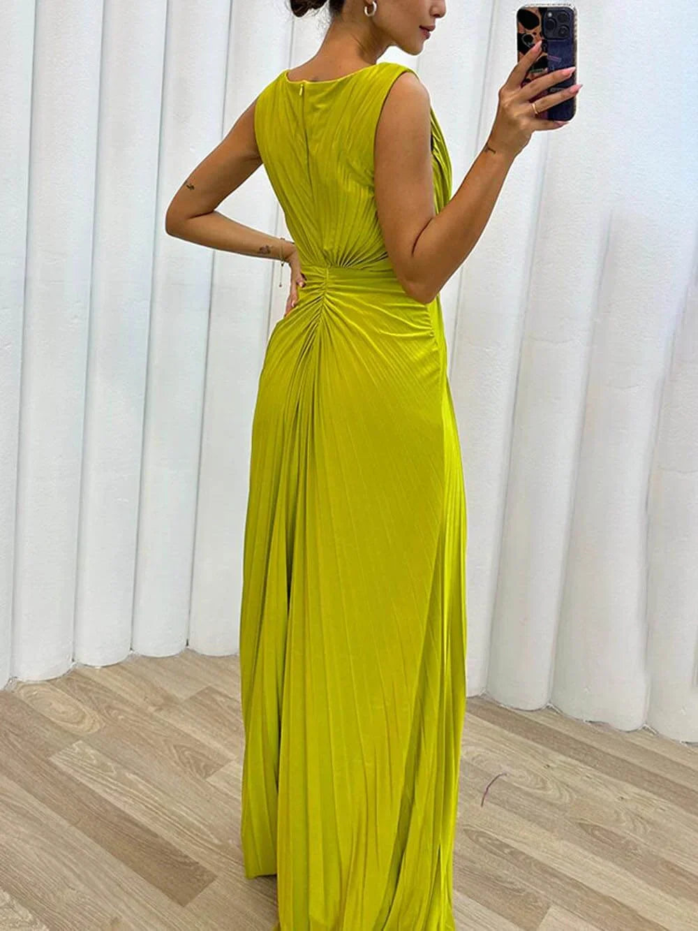 Lyza Pleated Maxi Evening Dress | Women's Formal Dress