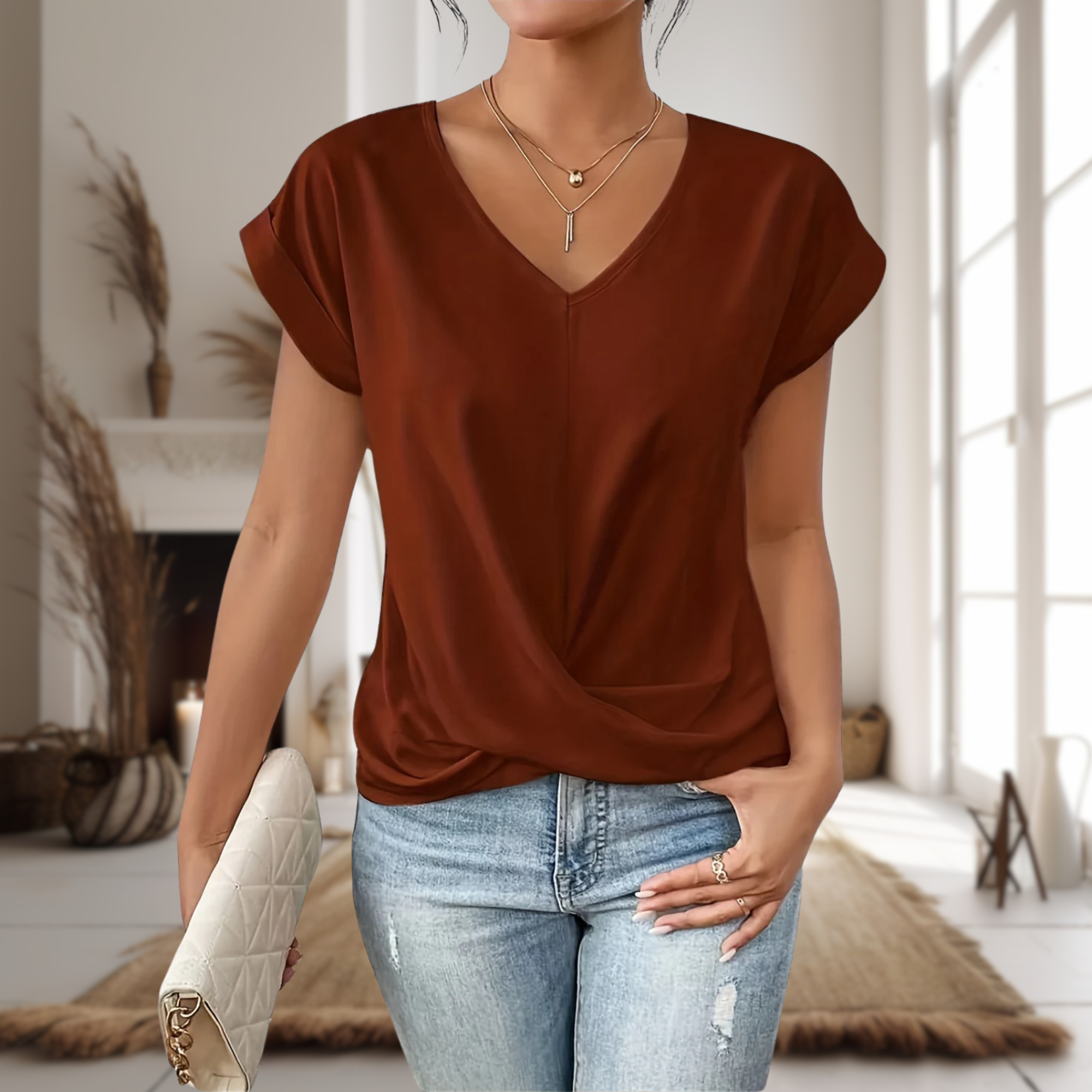Casual Sweetheart Neckline Top | Women’s Lightweight Top