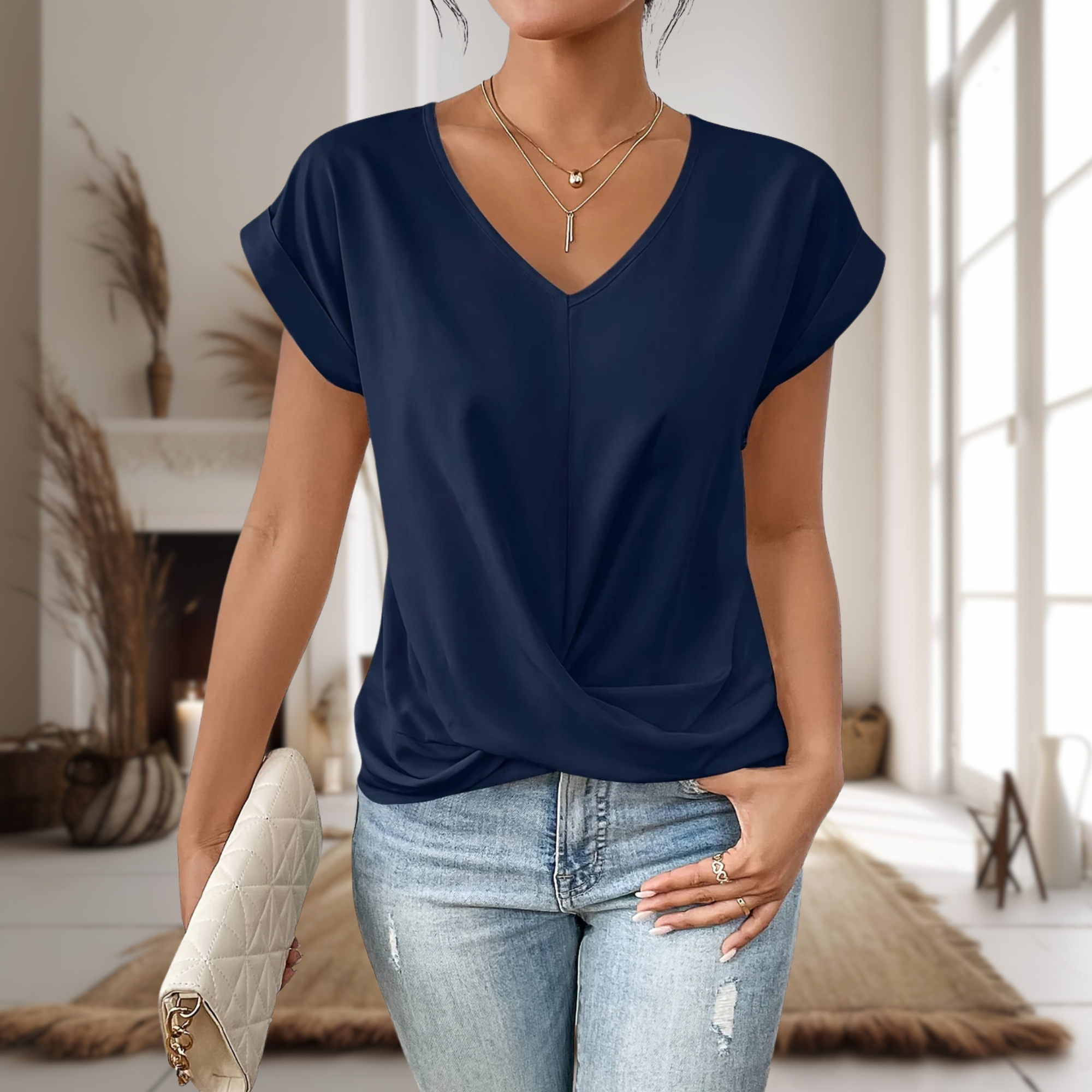 Casual Sweetheart Neckline Top | Women’s Lightweight Top