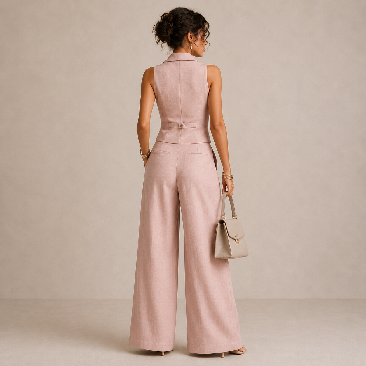 V-Neck Two-Piece Set | Women's Outfit Elegant and Comfortable